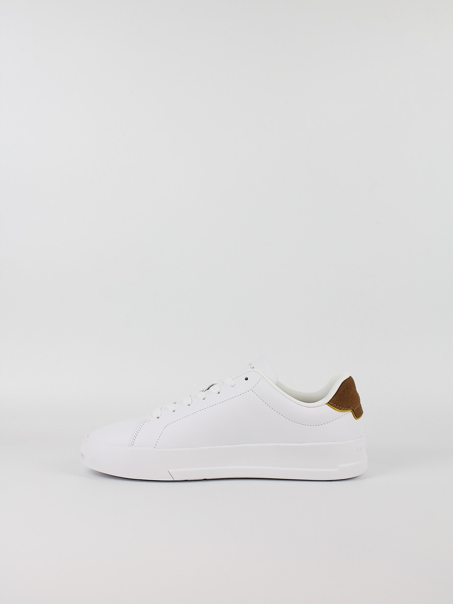 Ανδρικά Sneaker Tommy Hilfiger Th Court Leather Detail Ess FM0FM05367-02R Ασπρο