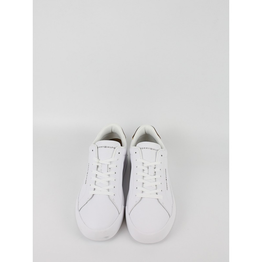 Ανδρικά Sneaker Tommy Hilfiger Th Court Leather Detail Ess FM0FM05367-02R Ασπρο