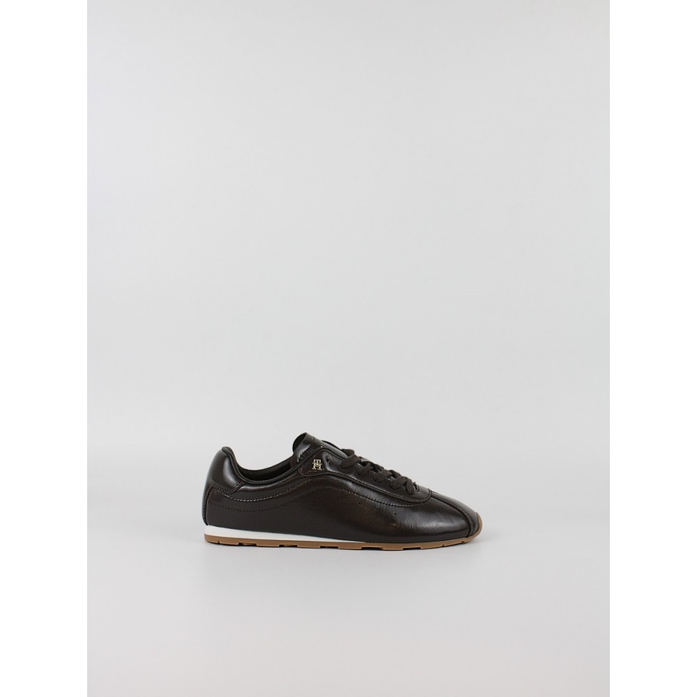 Γυναικεία Sneaker Tommy Hilfiger Bella Sneaker Leather FW0FW09495-BCR Καφέ