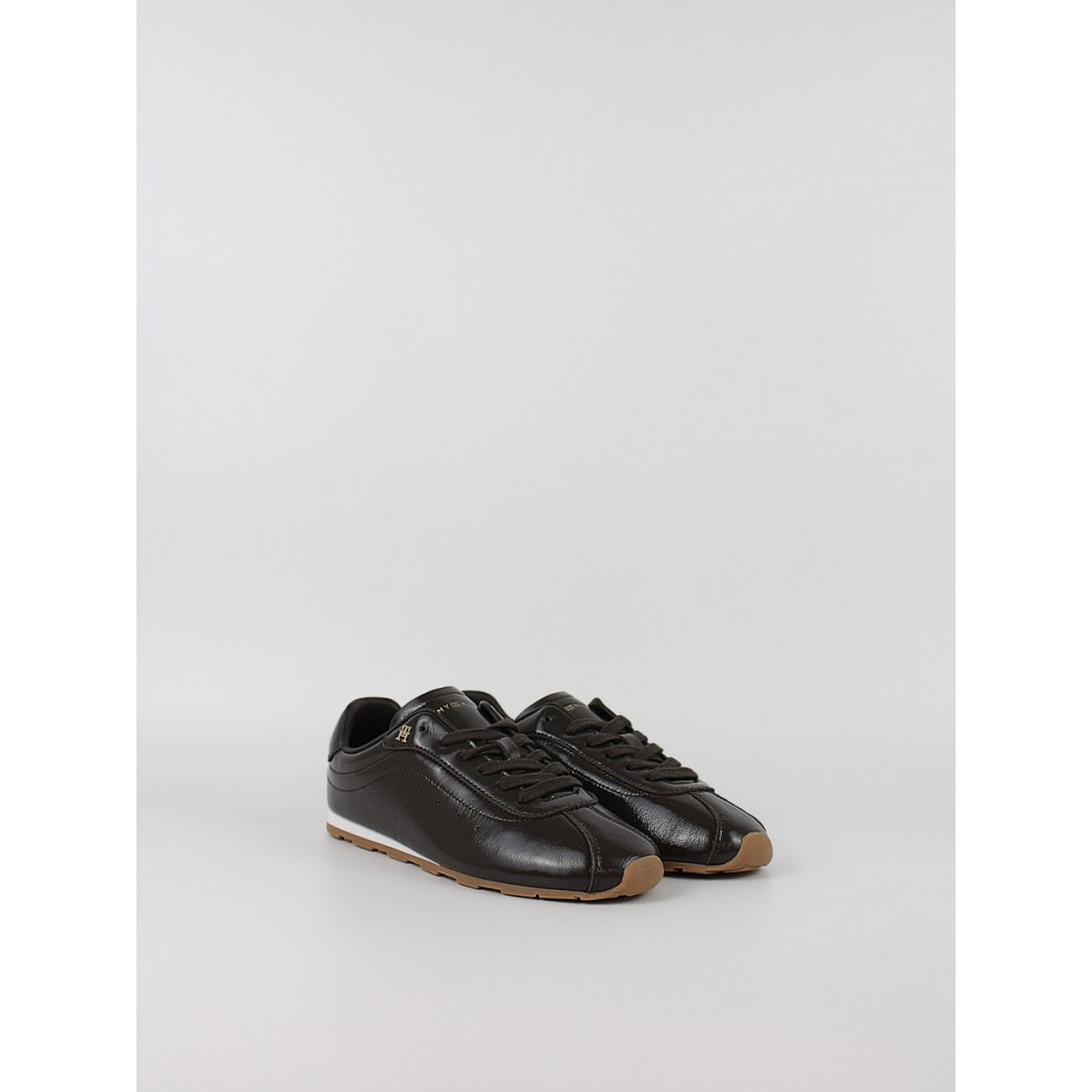 Γυναικεία Sneaker Tommy Hilfiger Bella Sneaker Leather FW0FW09495-BCR Καφέ