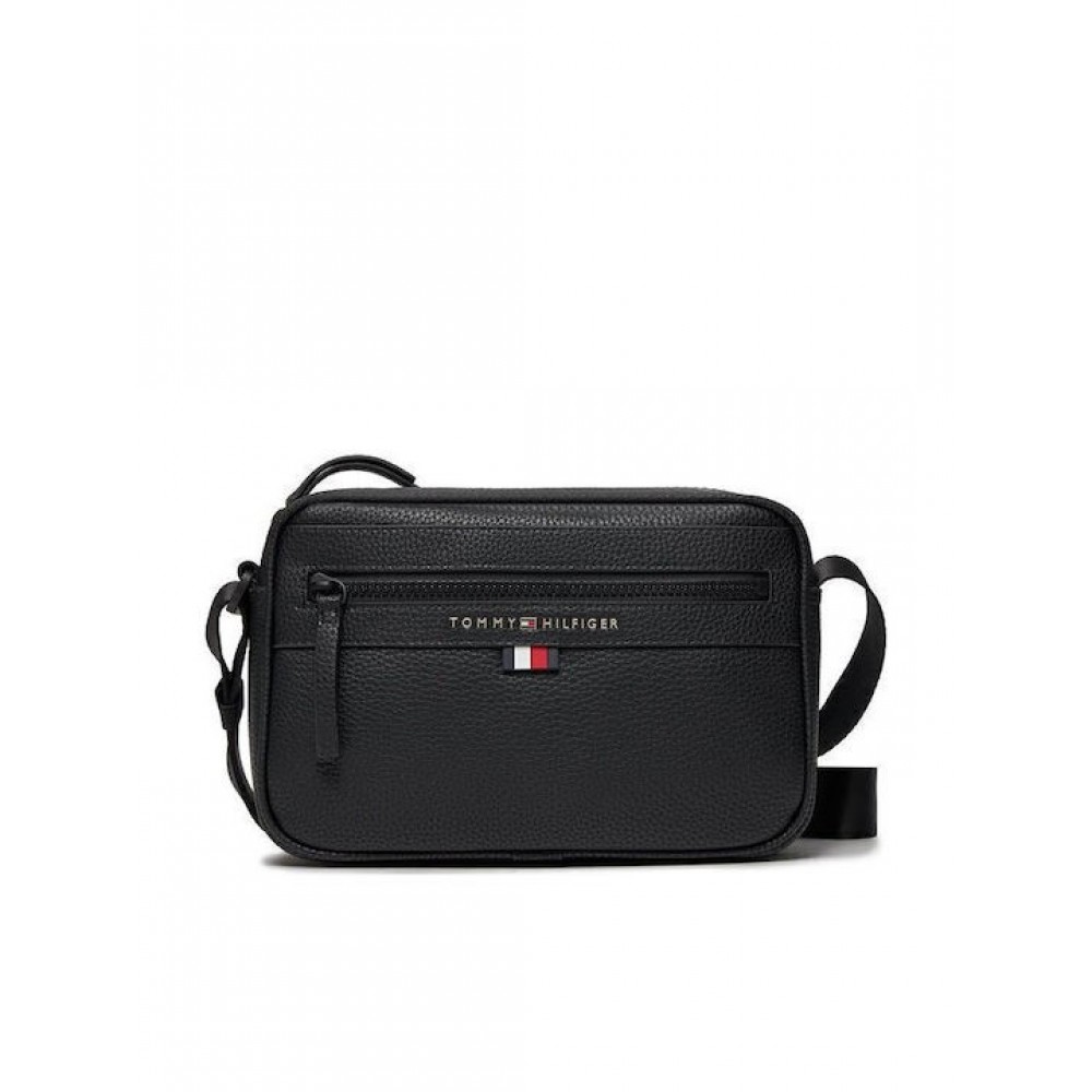 Ανδρικό Τσαντάκι Tommy Hilfiger Essential Pu Ew Reporter AM0AM12093-BDS Μαύρο