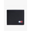 Ανδρικό Πορτοφόλι Tommy Hilfiger Tjm Heritage Leather Cc And Coin AM0AM14355-BDS Μαύρο
