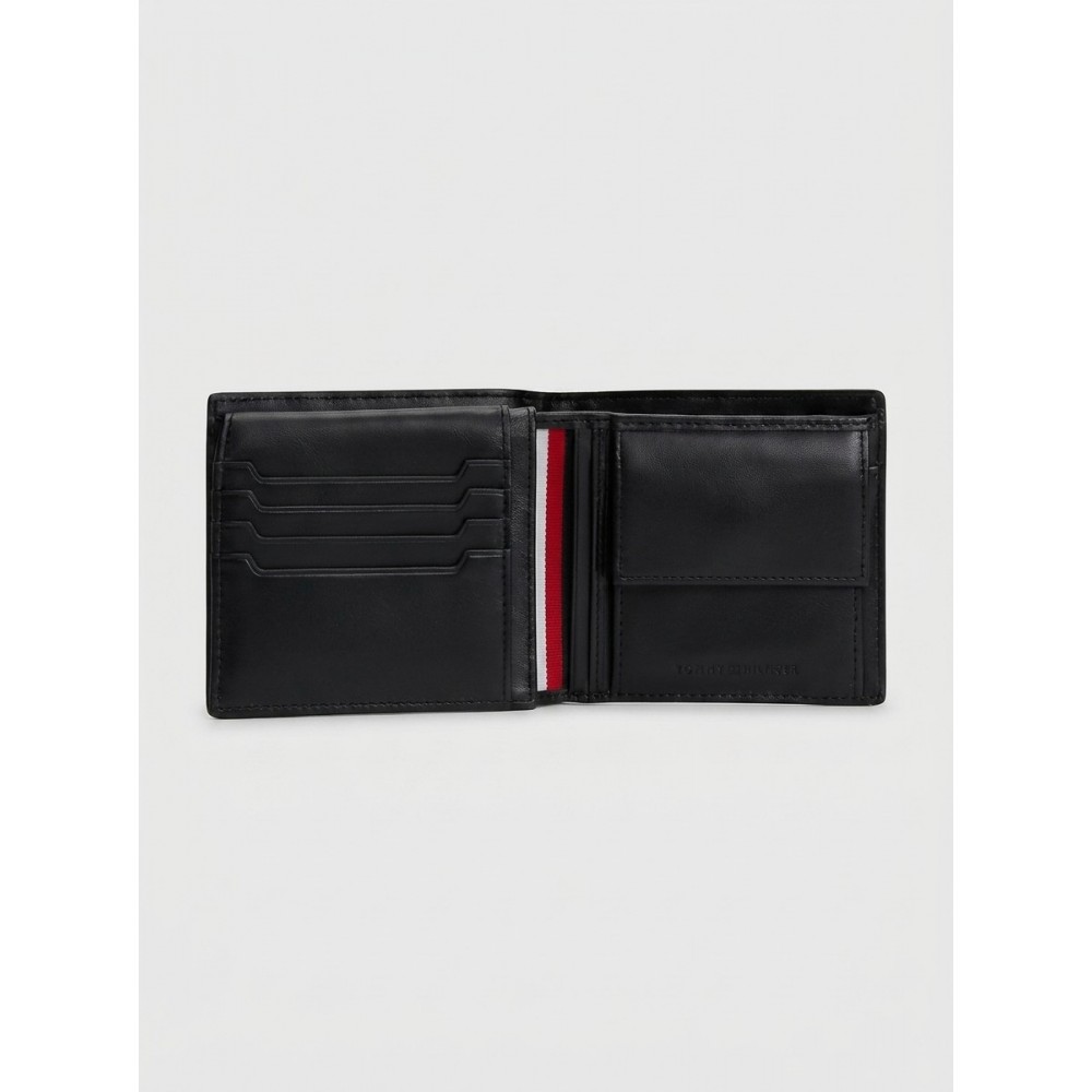 Ανδρικό Πορτοφόλι Tommy Hilfiger Th Soho Cc Flap And Coin AM0AM14503-BDS Μαύρο