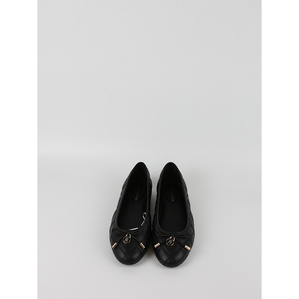 Γυναικεία Loafer Tommy Hilfiger Th Charm Quilted Ballerina FW0FW09503-BDS Μαύρη