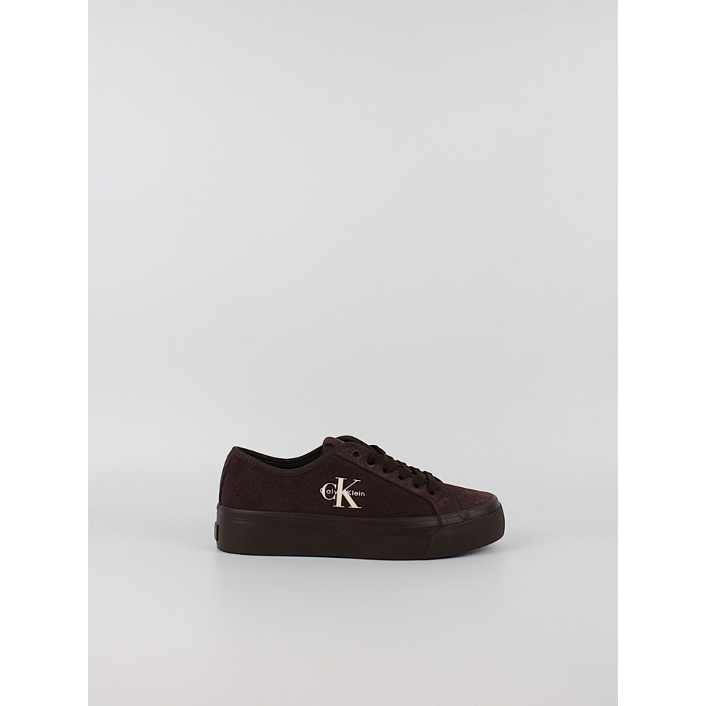 Γυναικεία Sneaker Calvin Klein Vulc Flat Laceup Suede HW0HW03088-VH2 Καφέ