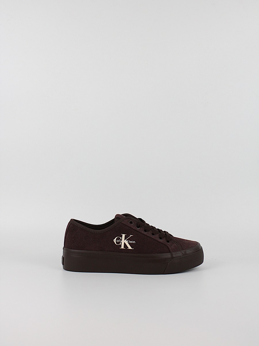 Γυναικεία Sneaker Calvin Klein Vulc Flat Laceup Suede HW0HW03088-VH2 Καφέ