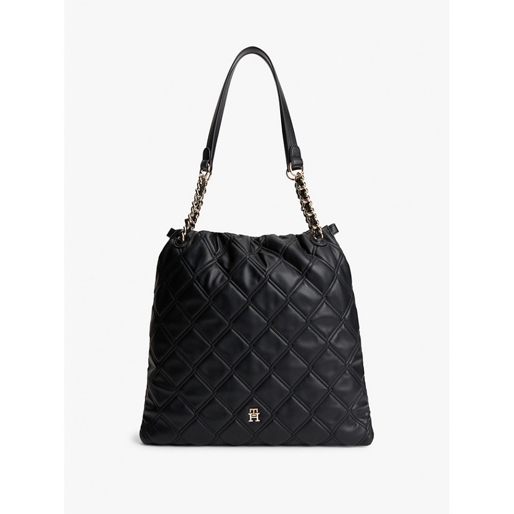 Γυναικεία Τσάντα Tommy Hilfiger Th Feminne Tote AW0AW18719-BDS Μαύρη