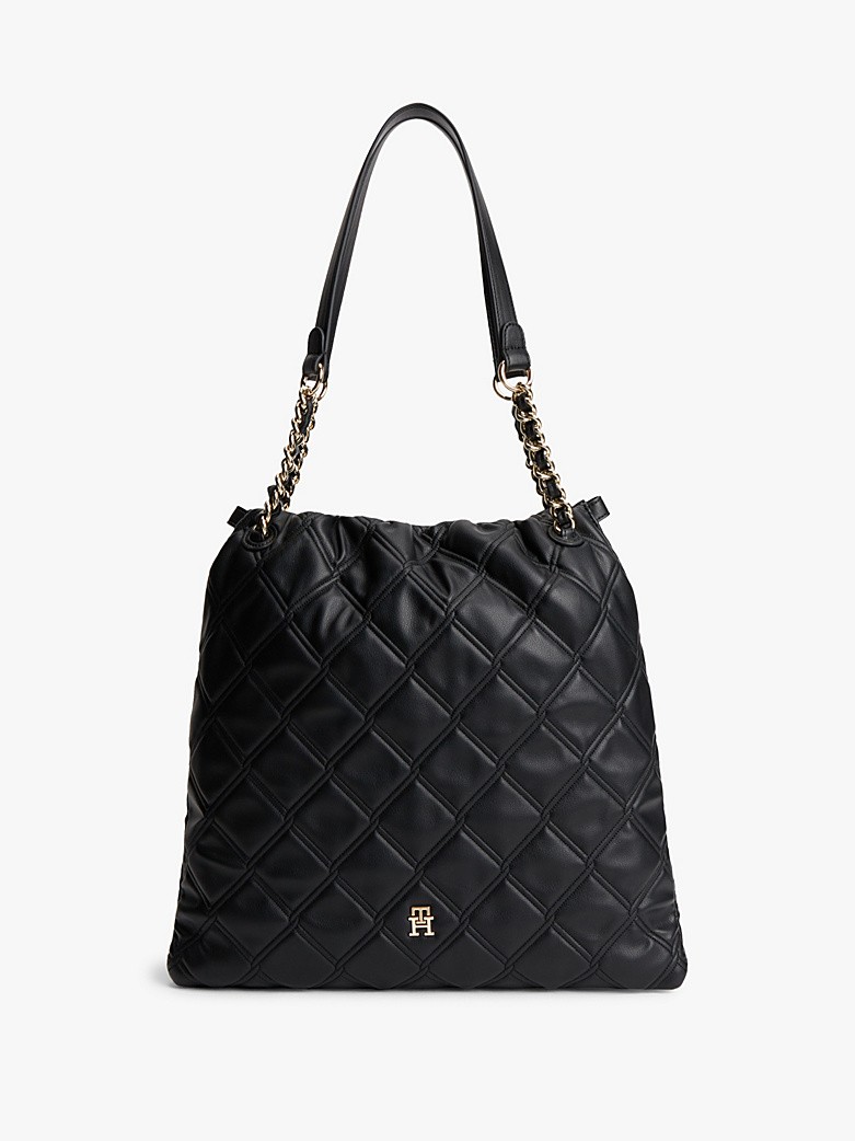 Γυναικεία Τσάντα Tommy Hilfiger Th Feminne Tote AW0AW18719-BDS Μαύρη