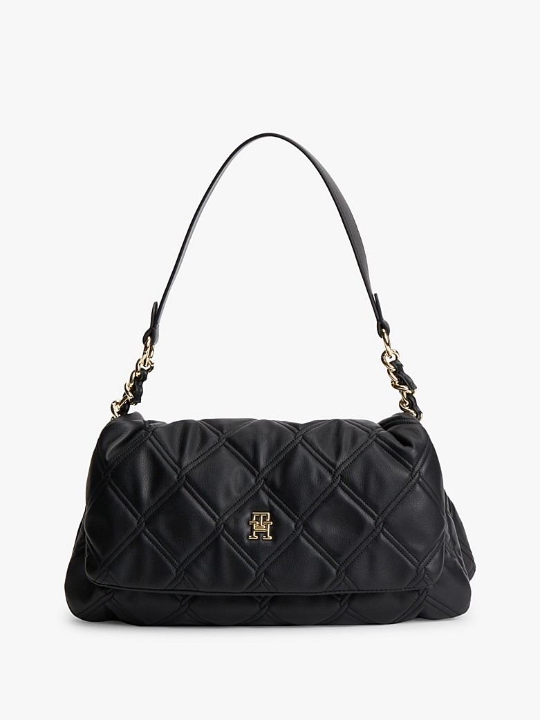Γυναικεία Τσάντα Tommy Hilfiger Th Feminne Shoulder Bag AW0AW18717-BDS Μαύρη
