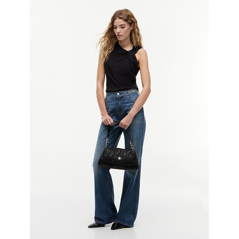 Γυναικεία Τσάντα Tommy Hilfiger Th Feminne Shoulder Bag AW0AW18717-BDS Μαύρη