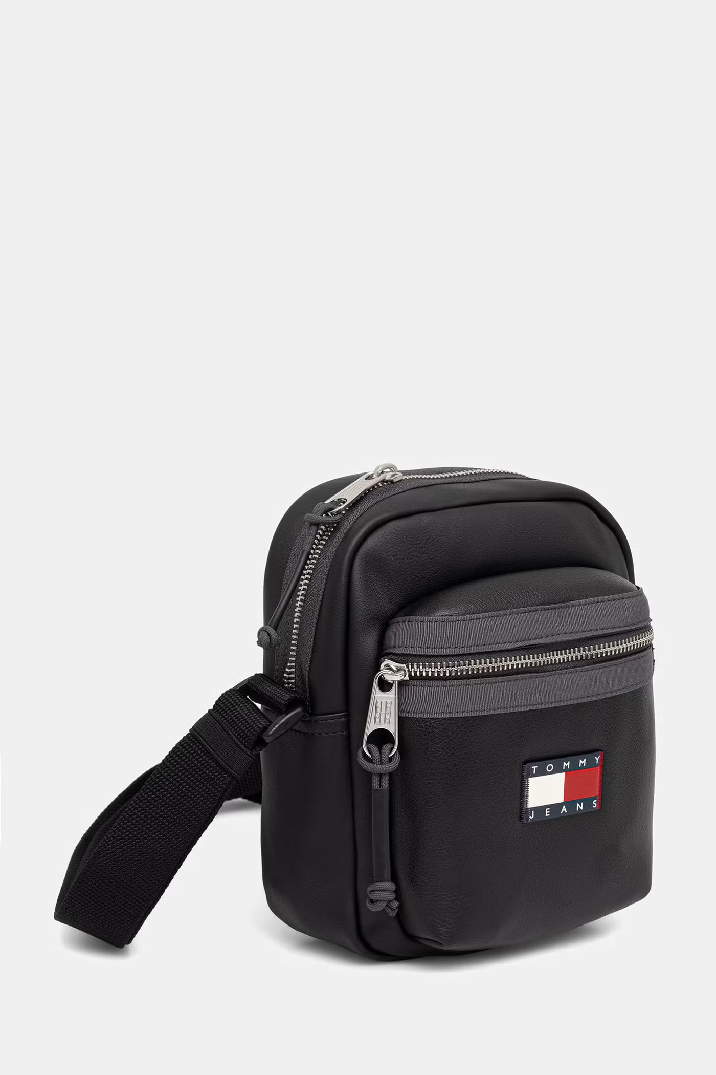 Ανδρικό Τσαντάκι Tommy Hilfiger Tjm Elevated Pu Reporter AM0AM14334-BDS Μαύρο