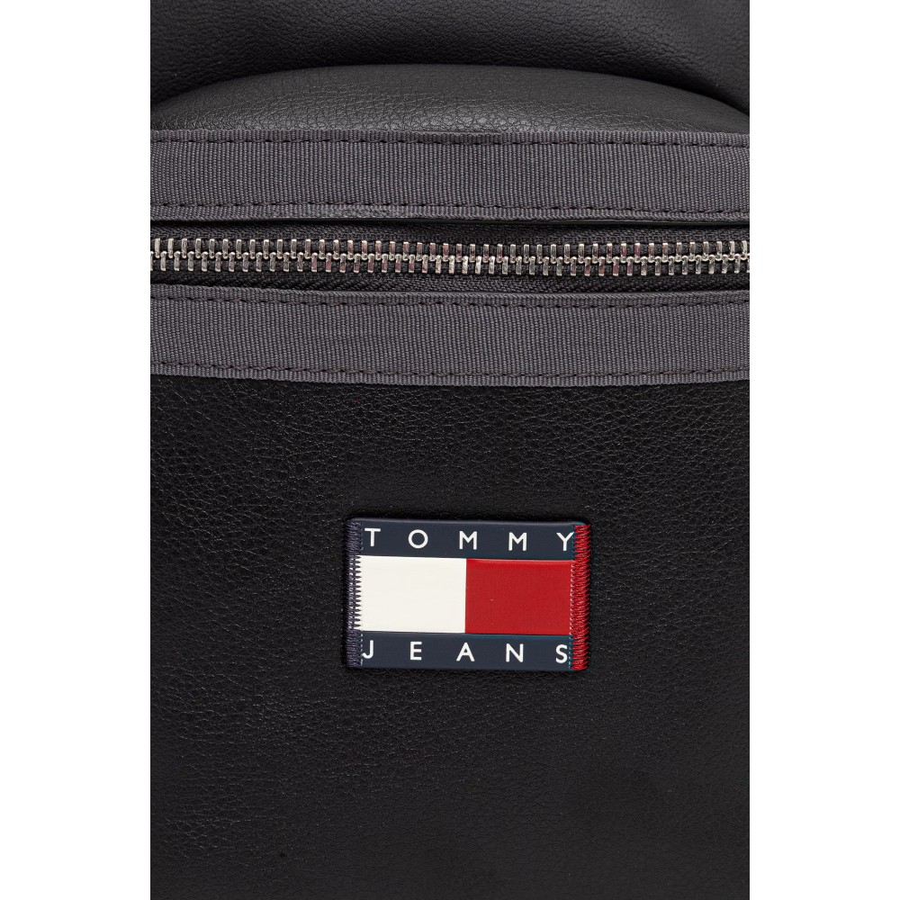 Ανδρικό Τσαντάκι Tommy Hilfiger Tjm Elevated Pu Reporter AM0AM14334-BDS Μαύρο