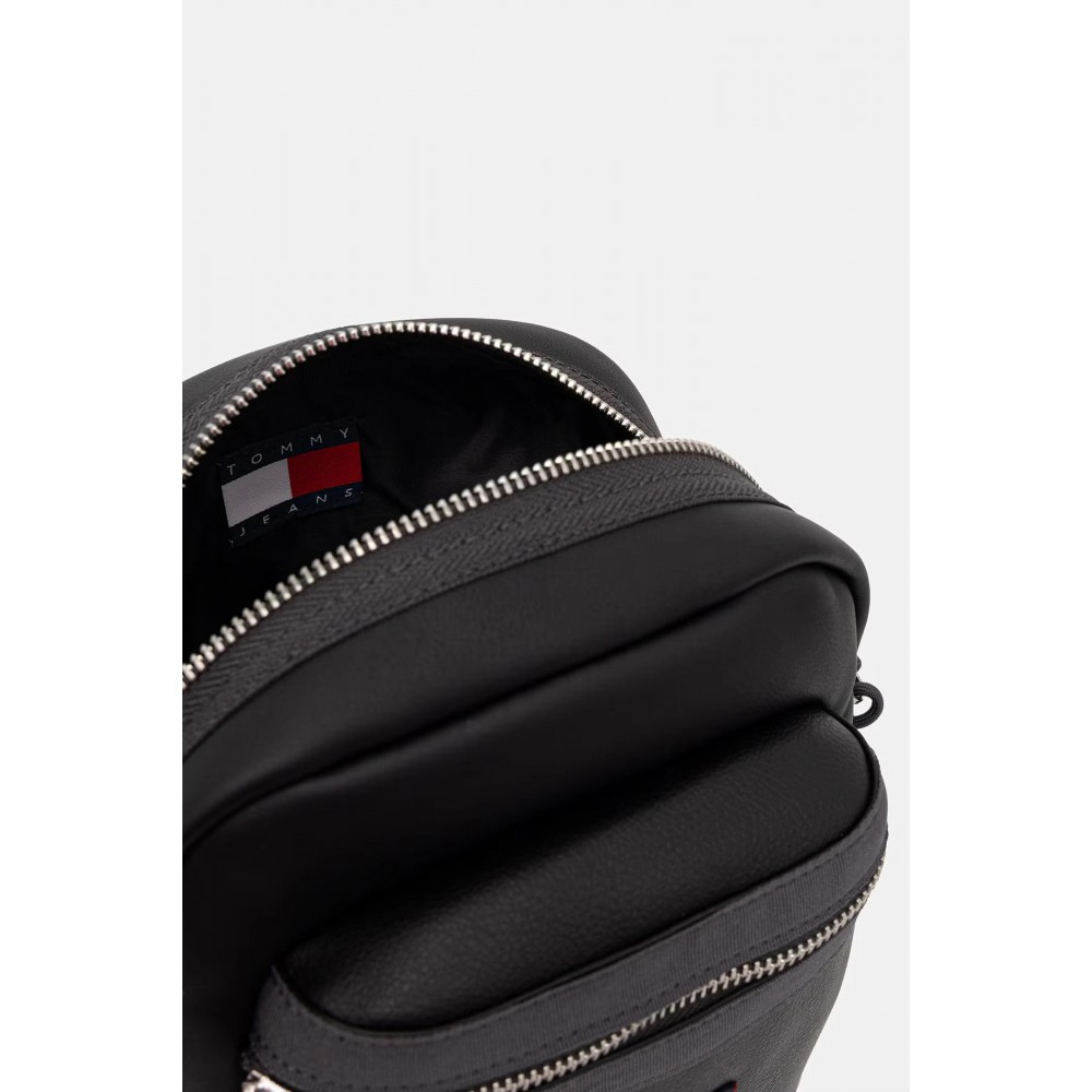 Ανδρικό Τσαντάκι Tommy Hilfiger Tjm Elevated Pu Reporter AM0AM14334-BDS Μαύρο