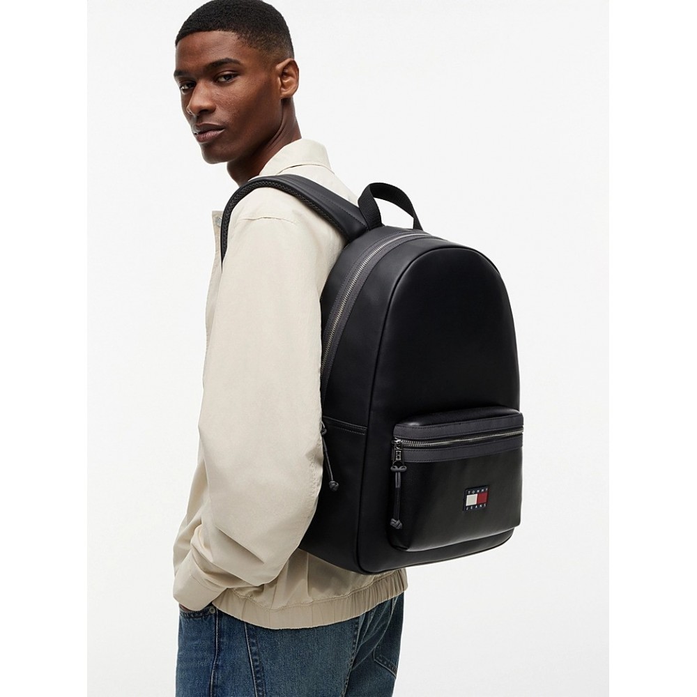 Ανδρικό Σακίδιο Πλάτης Tommy Hilfiger Tjm Elevated Pu Backpack AM0AM14340-BDS Μαύρη