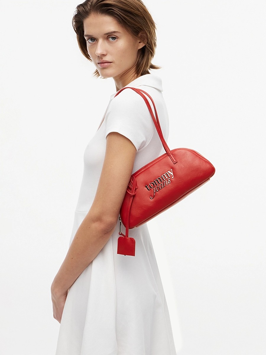 Γυναικεία Τσάντα Tommy Hilfiger Tjw Bold Shoulder Bag AW0AW18787-XMP Κόκκινη