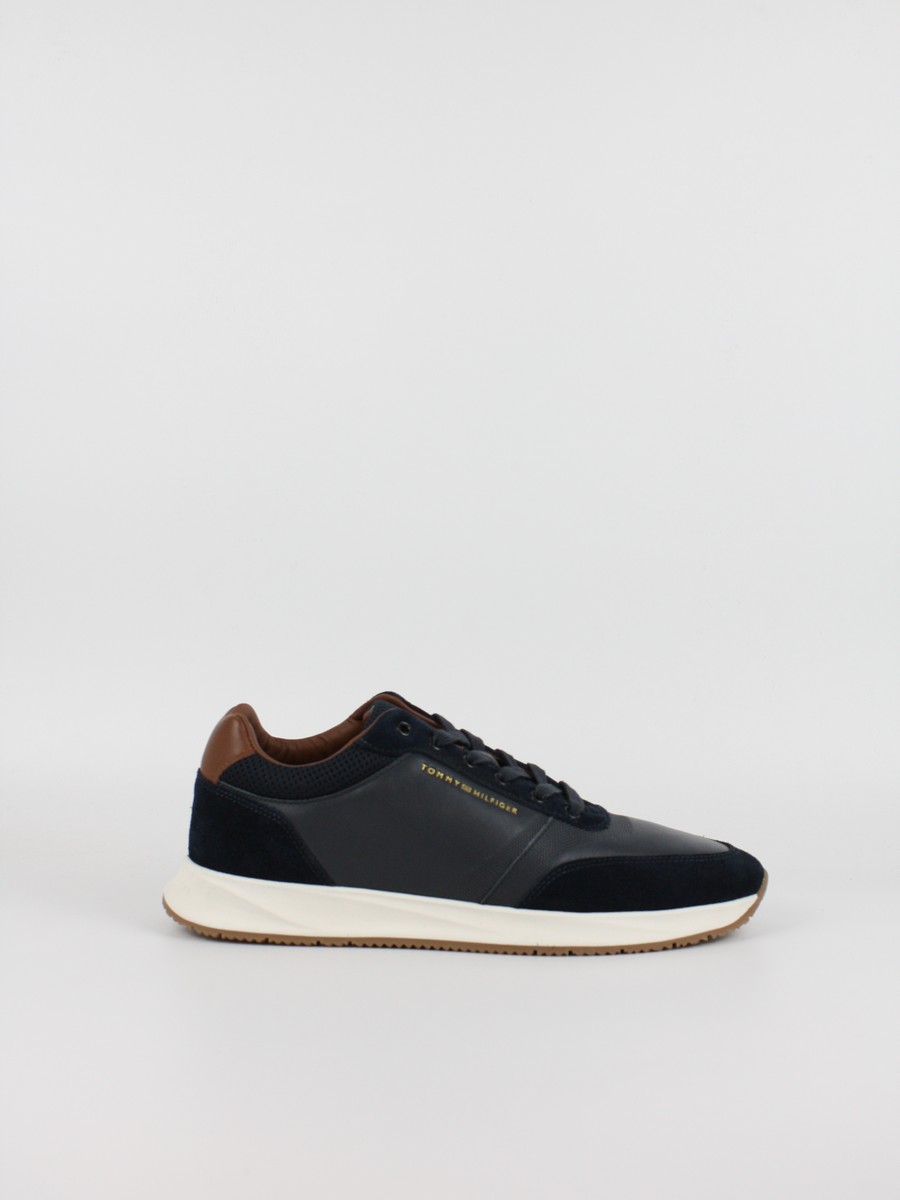 Ανδρικά Sneaker Tommy Hilfiger Th Dressy Runner Suede Mix FM0FM05910-DW5 Μπλε