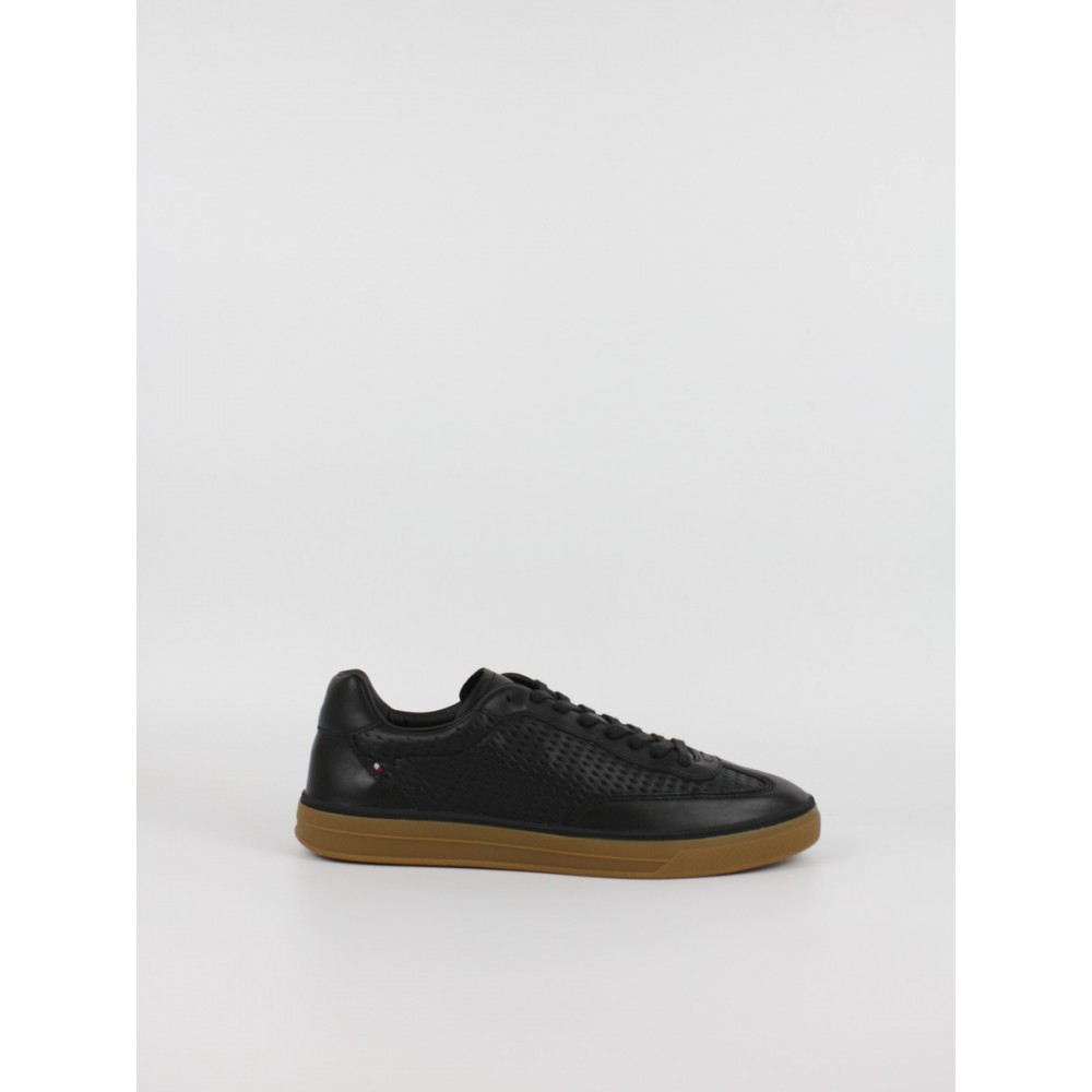 Ανδρικά Sneaker Tommy Hilfiger Th Lo Lux Cut Out Leather FM0FM05926-BDS Μαύρο