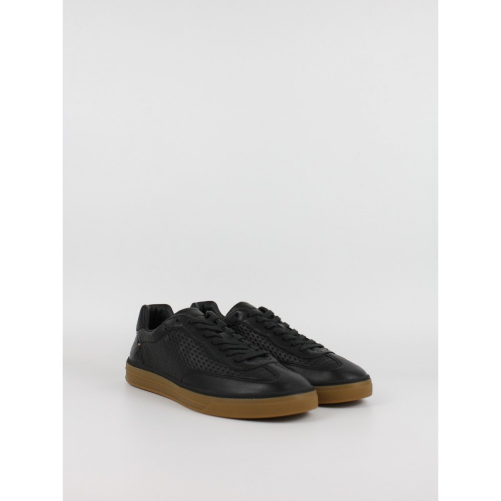 Ανδρικά Sneaker Tommy Hilfiger Th Lo Lux Cut Out Leather FM0FM05926-BDS Μαύρο