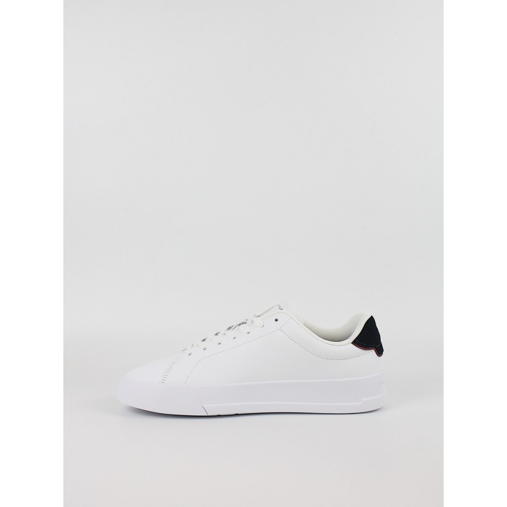 Ανδρικά Sneaker Tommy Hilfiger Th Court Leather Detail Ess FM0FM05367-0LD Ασπρο