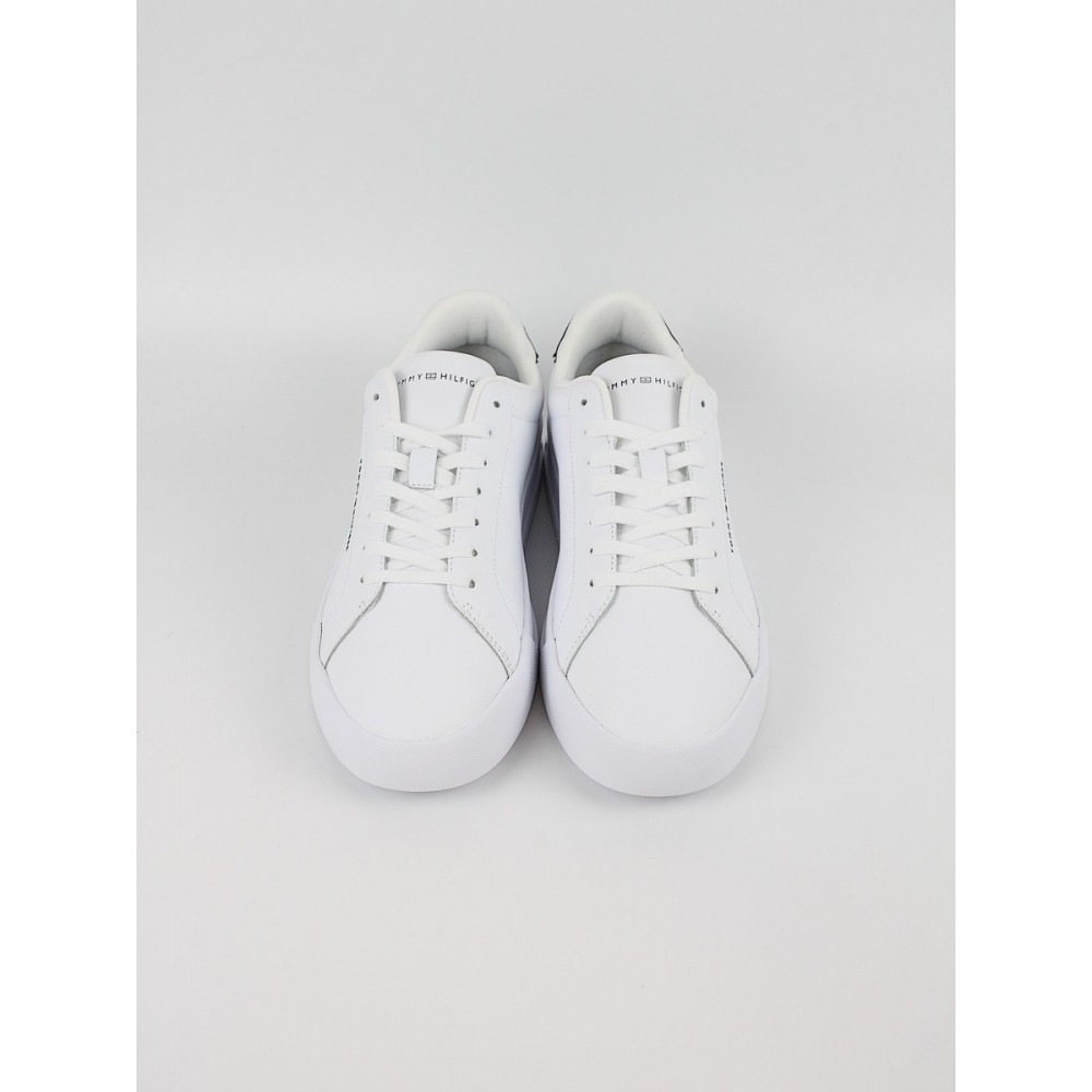 Ανδρικά Sneaker Tommy Hilfiger Th Court Leather Detail Ess FM0FM05367-0LD Ασπρο