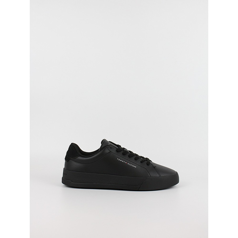 Ανδρικά Sneaker Tommy Hilfiger Th Court Leather Detail Ess FM0FM05367-0GJ Μαύρο