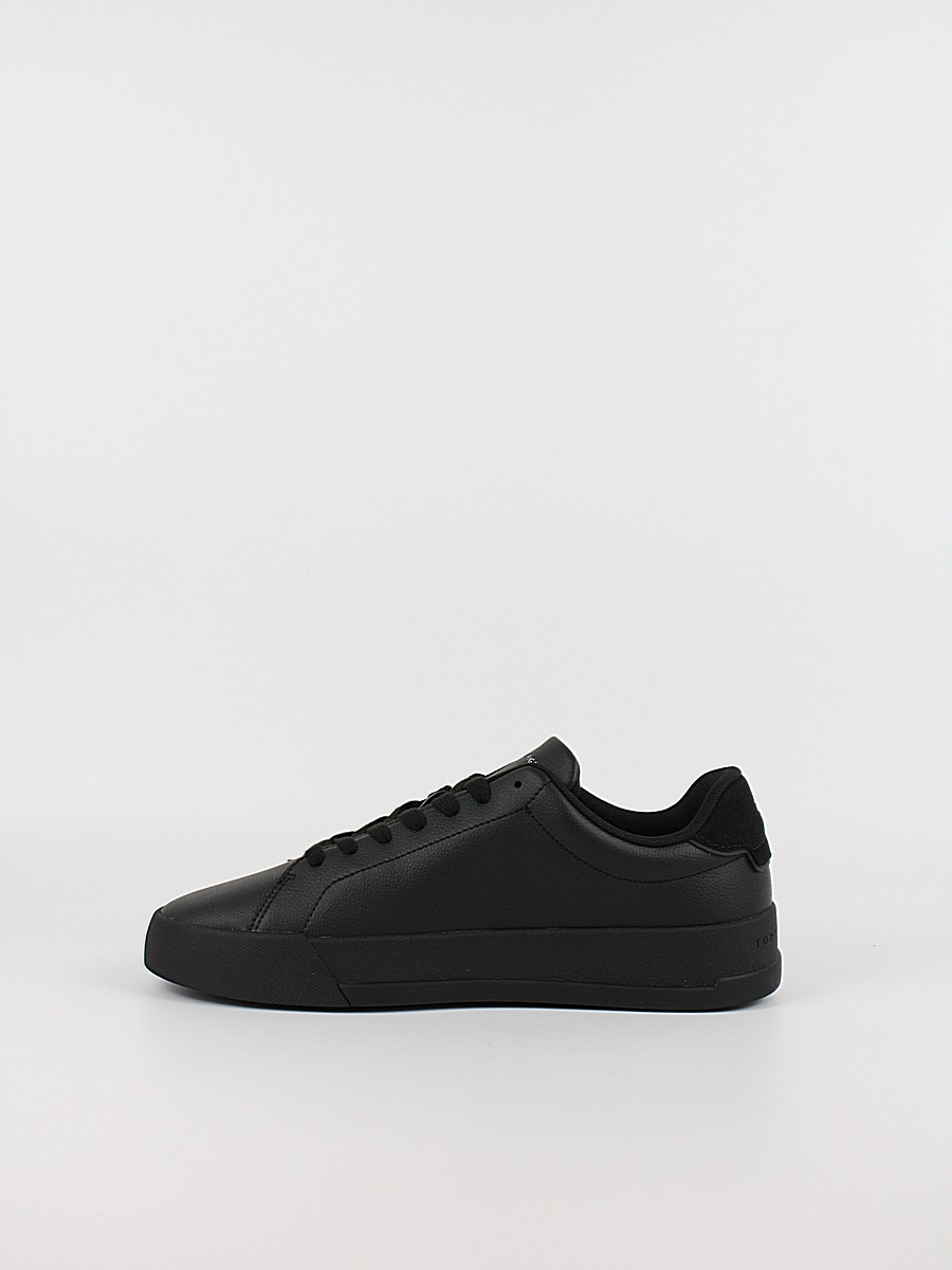 Ανδρικά Sneaker Tommy Hilfiger Th Court Leather Detail Ess FM0FM05367-0GJ Μαύρο