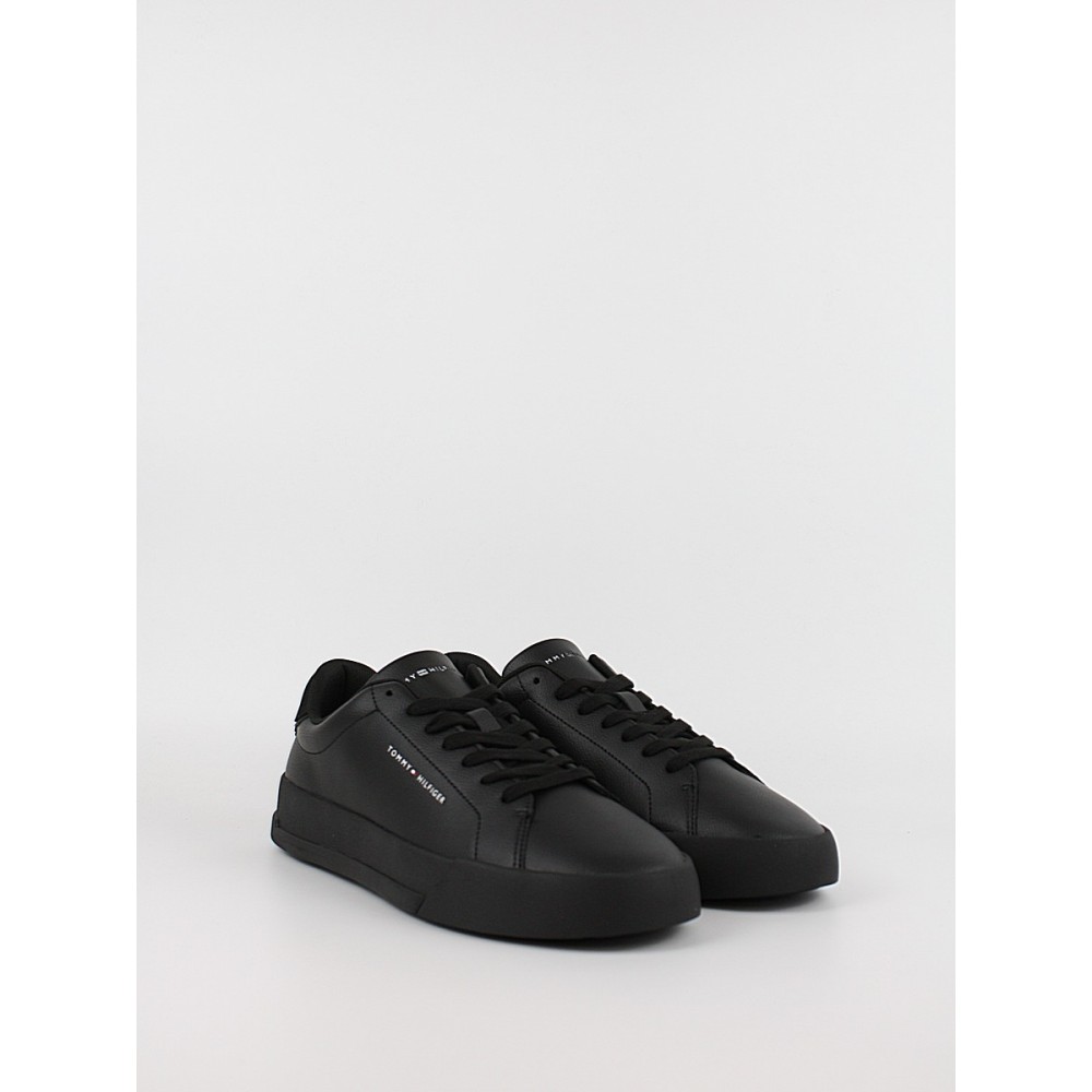 Ανδρικά Sneaker Tommy Hilfiger Th Court Leather Detail Ess FM0FM05367-0GJ Μαύρο