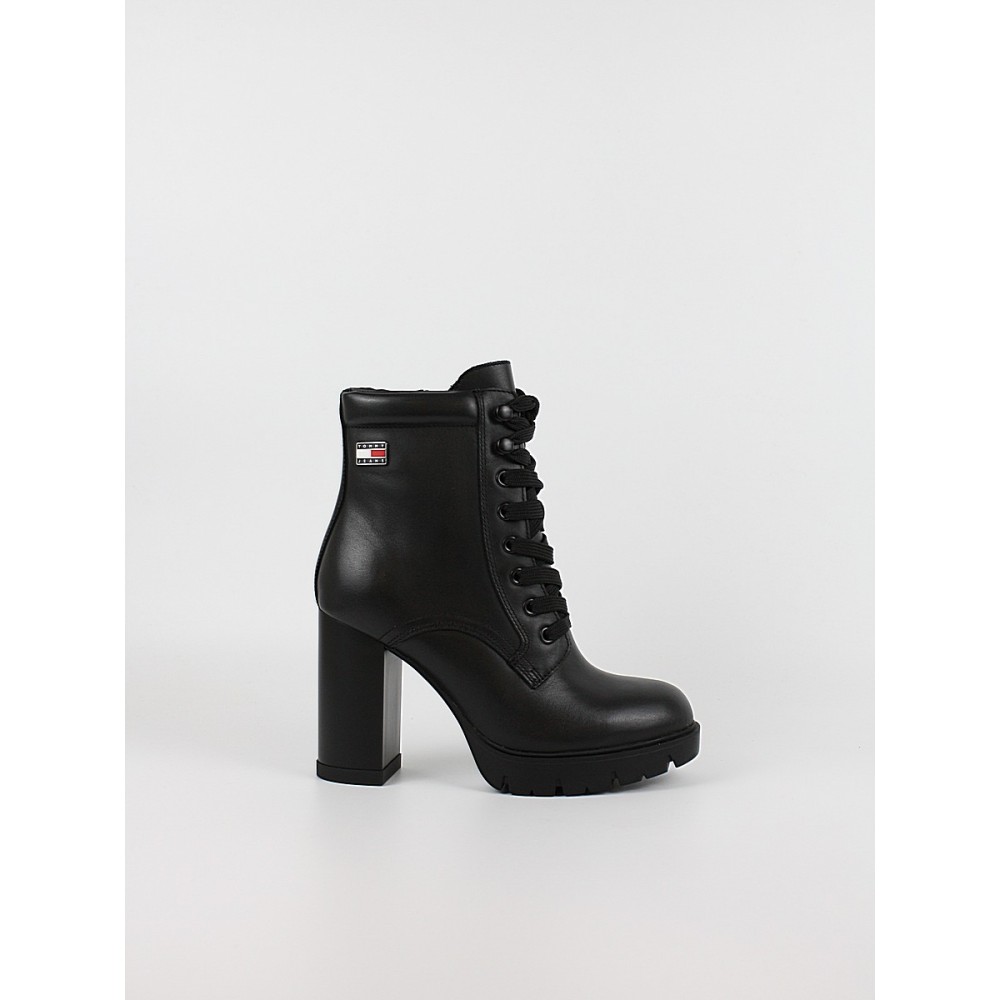 Γυναικεία Μποτάκια Tommy Hilfiger Tjw Lace Up High Heel Boots EN0EN03109-BDS Μαύρα