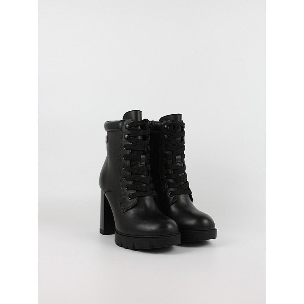 Γυναικεία Μποτάκια Tommy Hilfiger Tjw Lace Up High Heel Boots EN0EN03109-BDS Μαύρα
