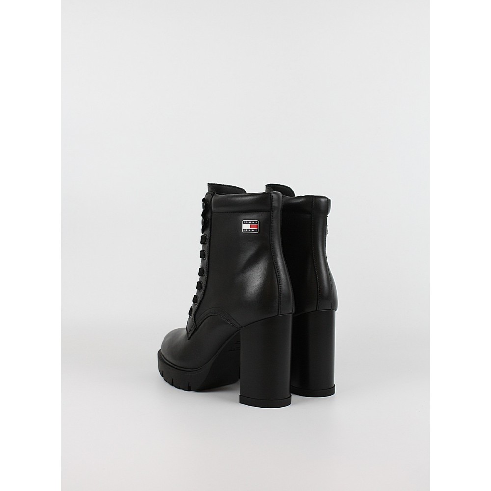 Γυναικεία Μποτάκια Tommy Hilfiger Tjw Lace Up High Heel Boots EN0EN03109-BDS Μαύρα