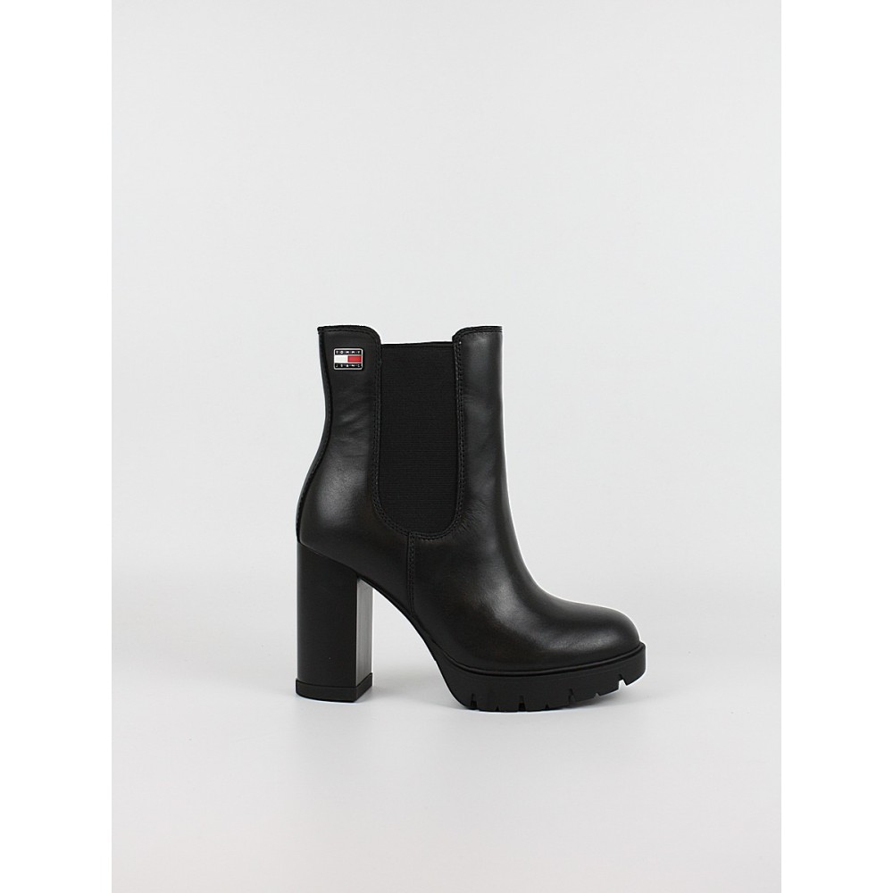 Γυναικεία Μποτάκια Tommy Hilfiger Tjw Chelsea High Heel Boots EN0EN03112-BDS Μαύρα