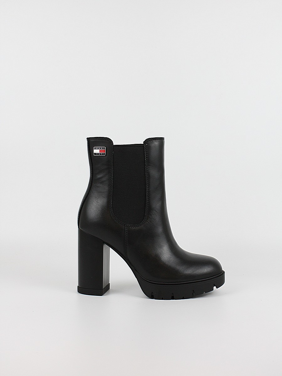 Γυναικεία Μποτάκια Tommy Hilfiger Tjw Chelsea High Heel Boots EN0EN03112-BDS Μαύρα