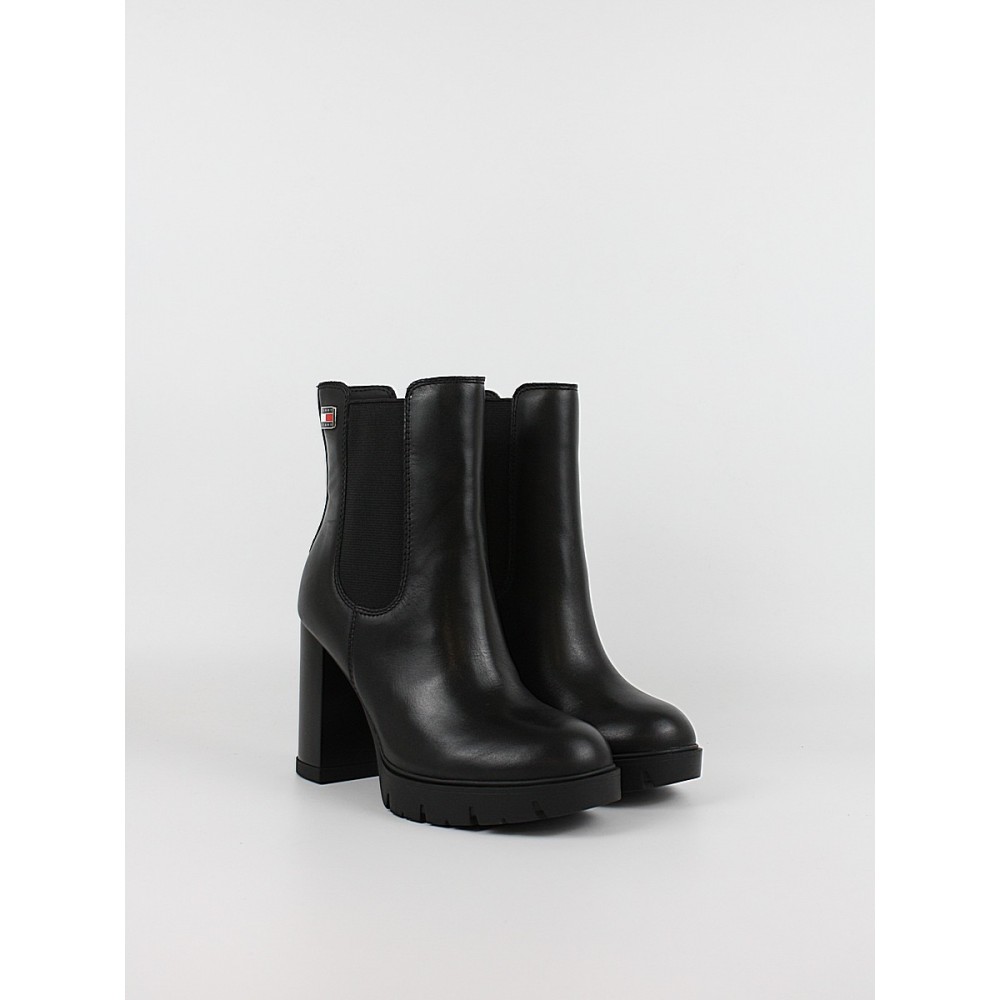 Γυναικεία Μποτάκια Tommy Hilfiger Tjw Chelsea High Heel Boots EN0EN03112-BDS Μαύρα