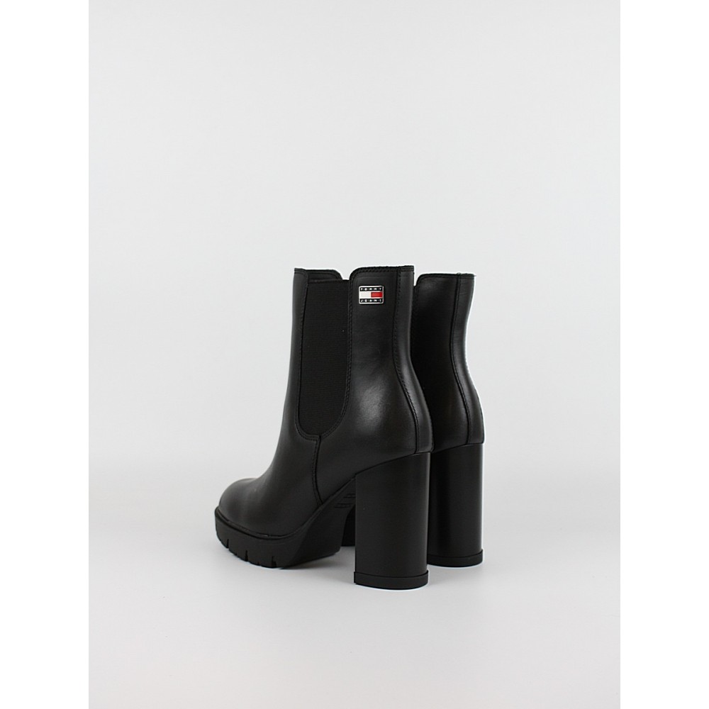 Γυναικεία Μποτάκια Tommy Hilfiger Tjw Chelsea High Heel Boots EN0EN03112-BDS Μαύρα