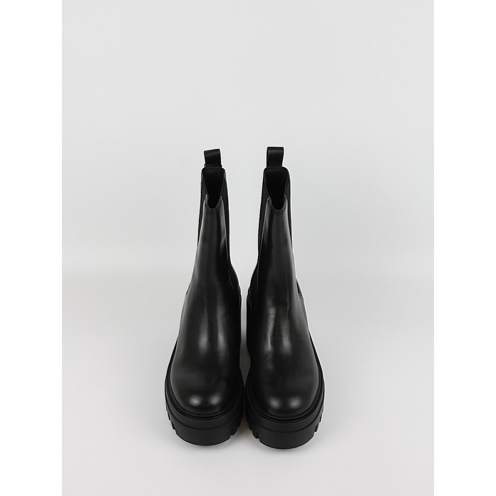 Γυναικείo Μπoτάκι Calvin KLein Chunky Heeled Chelsea Lth YW0YW01547-0GJ Μαύρη