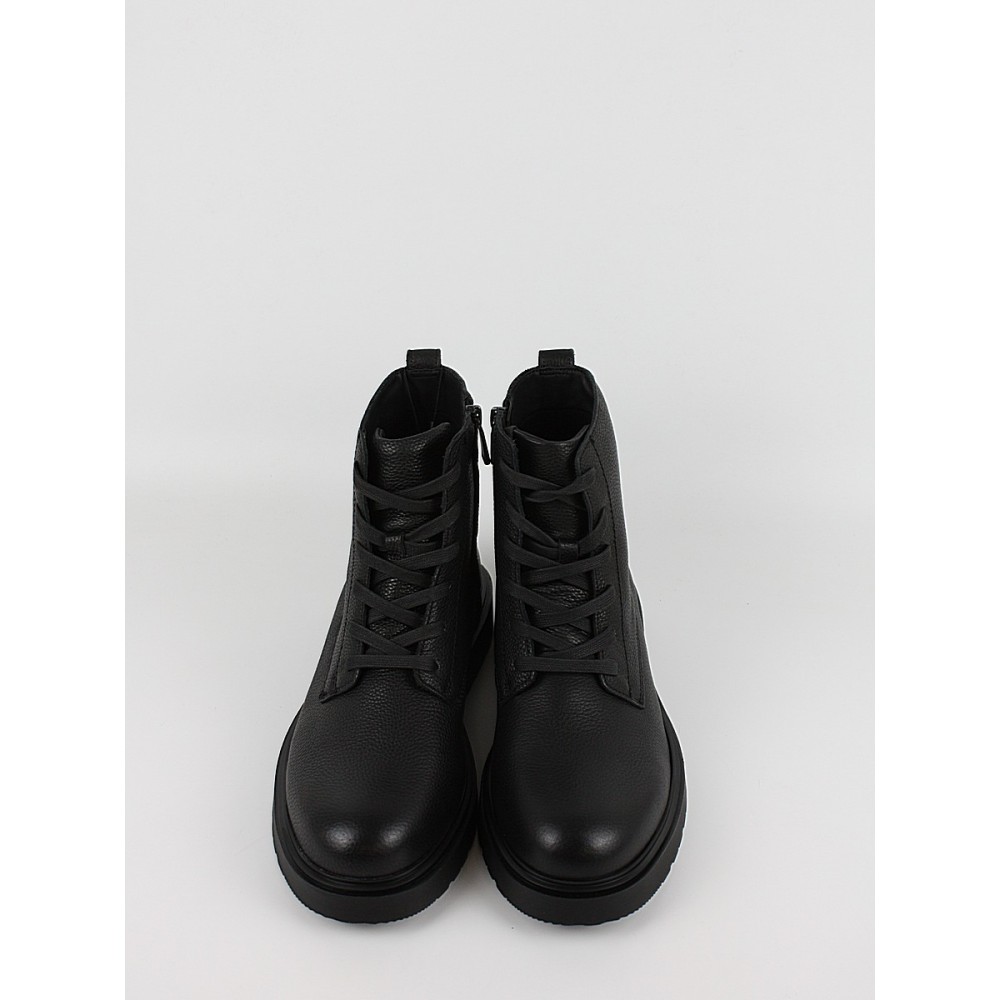 Ανδρικά Μποτάκι Calvin KLein Combat Ess Lace Up Zip Boot Lth YM0YM01373-0GJ Μαύρο
