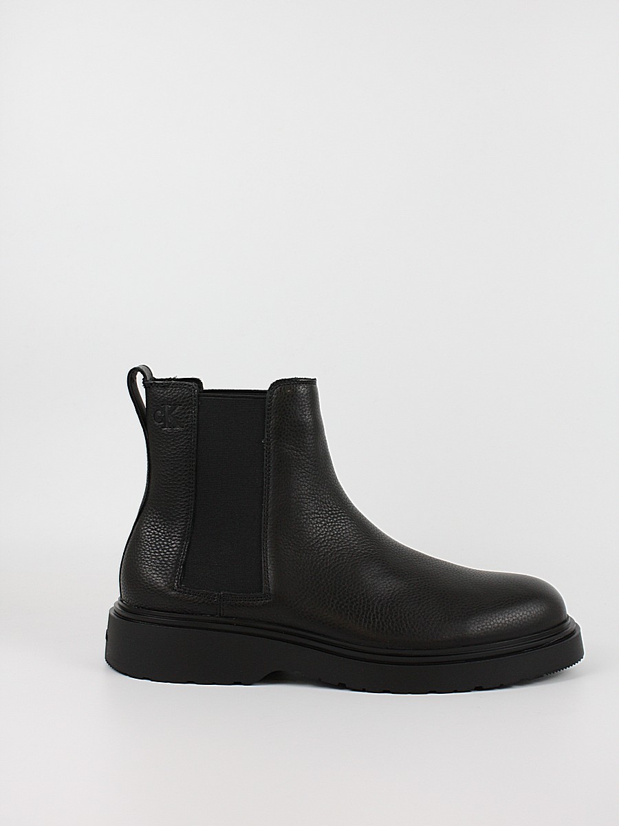 Ανδρικά Μποτάκι Calvin KLein Combat Ess Chelsea Boot Lth YM0YM01374-0GJ Μαύρο