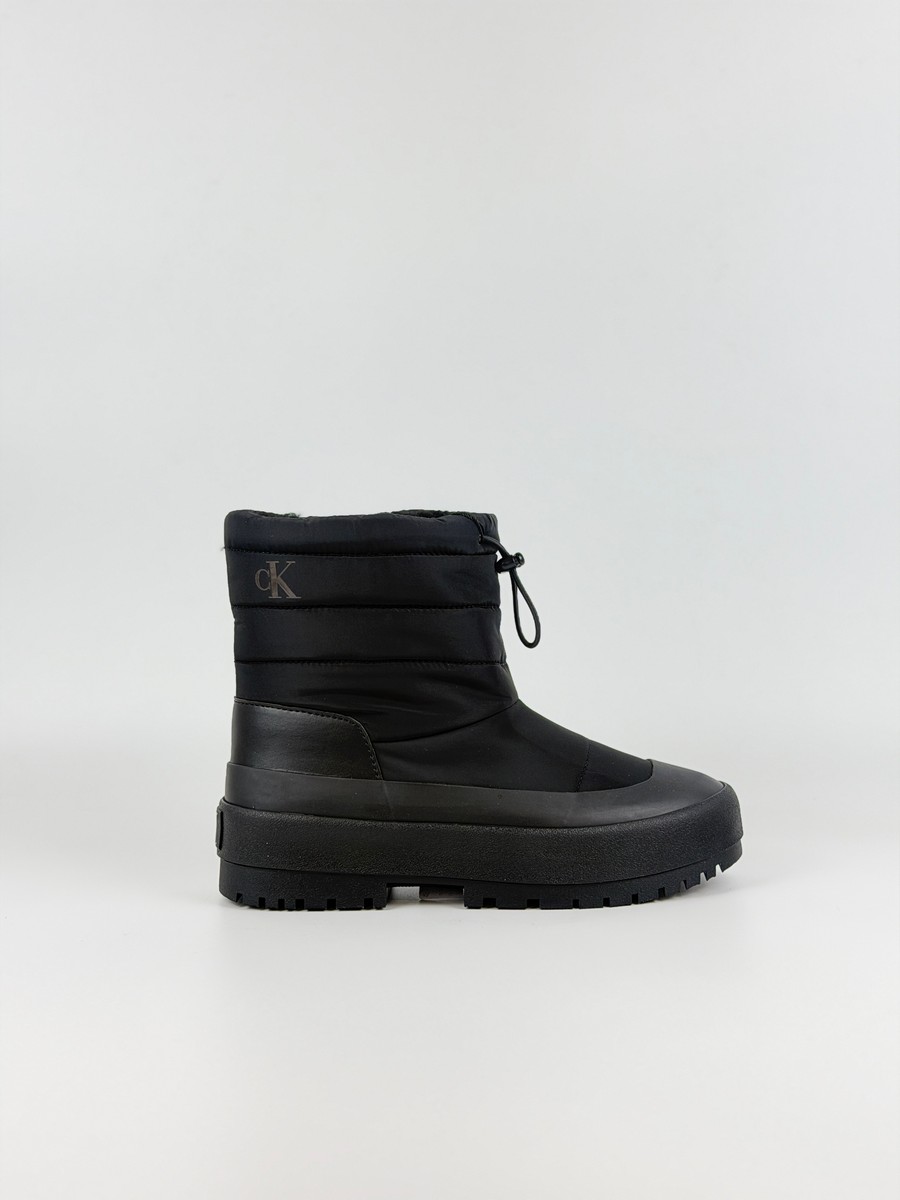 Γυναικείο Μποτάκι Calvin Klein Vulc Flatform Snowboot Nyl HW0HW03245-0GJ Μαύρο
