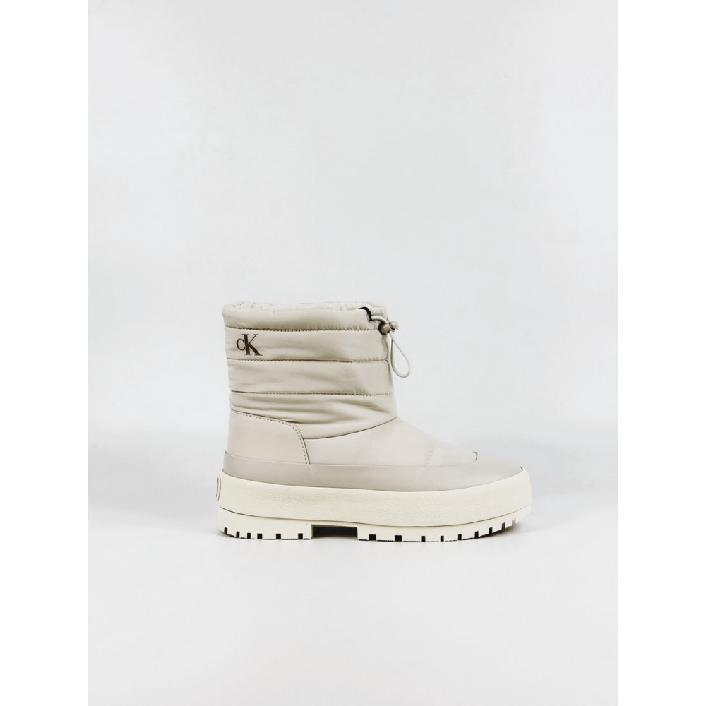 Γυναικείο Μποτάκι Calvin Klein Vulc Flatform Snowboot Nyl HW0HW03245-066 Εκρού