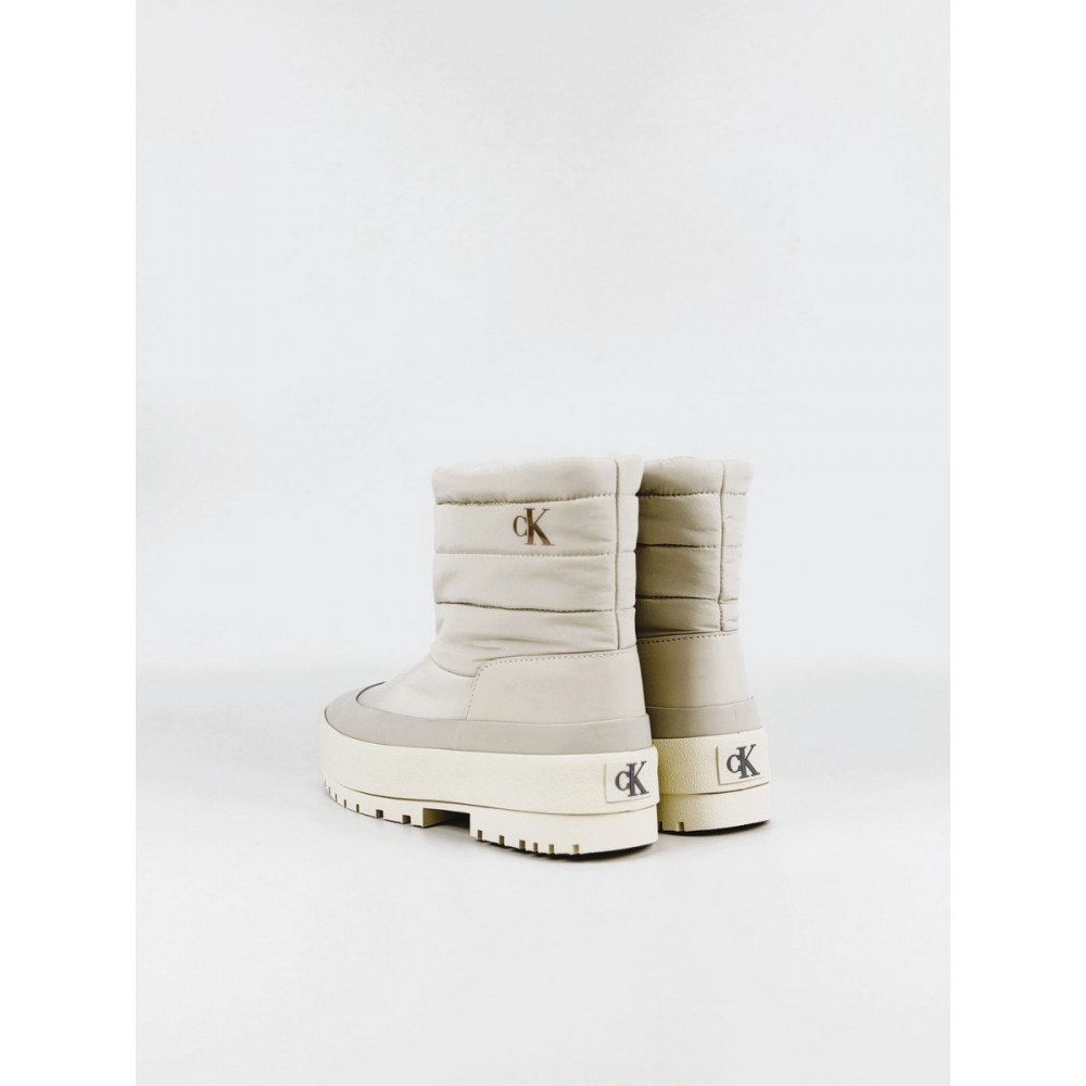 Γυναικείο Μποτάκι Calvin Klein Vulc Flatform Snowboot Nyl HW0HW03245-066 Εκρού