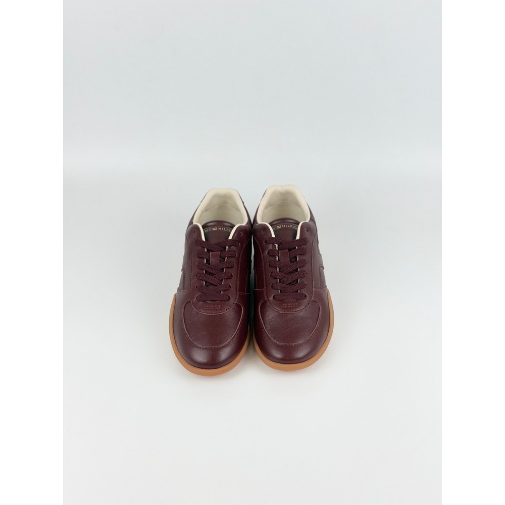 Γυναικεία Sneaker Tommy Hilfiger Th Vintage Low Runner Leather FW0FW09485-XUT Μπορντό