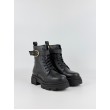 Γυναικεία Γαλοτσάκια Tommy Hilfiger Leather Th Buckled Lace Up Boot FW0FW09550-BDS Μαύρο