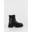 Γυναικεία ΜποτάκιαTommy Hilfiger Leather Chunky Th Buckled Boot FW0FW09549-BDS Μαύρα