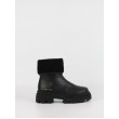 Γυναικεία ΜποτάκιαTommy Hilfiger Shearling Fold Chunky Ankle Boot FW0FW09677-BDS Μαύρα