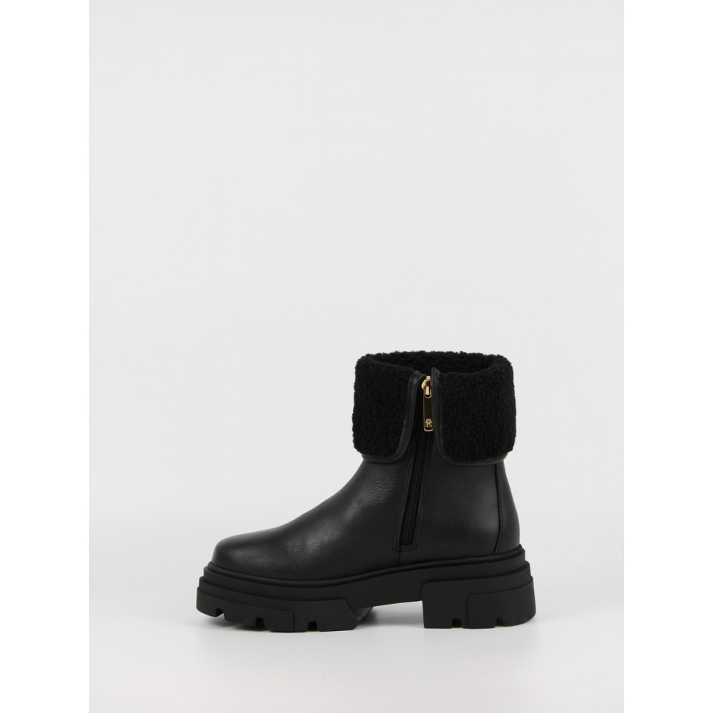 Γυναικεία ΜποτάκιαTommy Hilfiger Shearling Fold Chunky Ankle Boot FW0FW09677-BDS Μαύρα