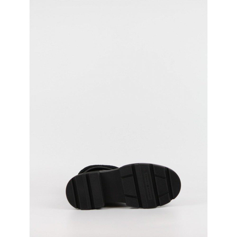 Γυναικεία ΜποτάκιαTommy Hilfiger Shearling Fold Chunky Ankle Boot FW0FW09677-BDS Μαύρα