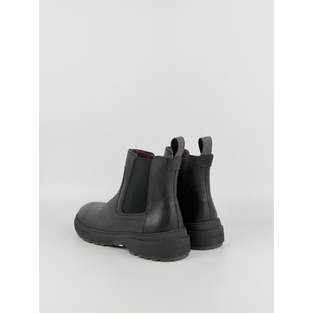 Ανδρικά ΜποτάκιTommy Hilfiger Outdoor Warm Lth Chelsey FM0FM05958-BDS Μαύρο