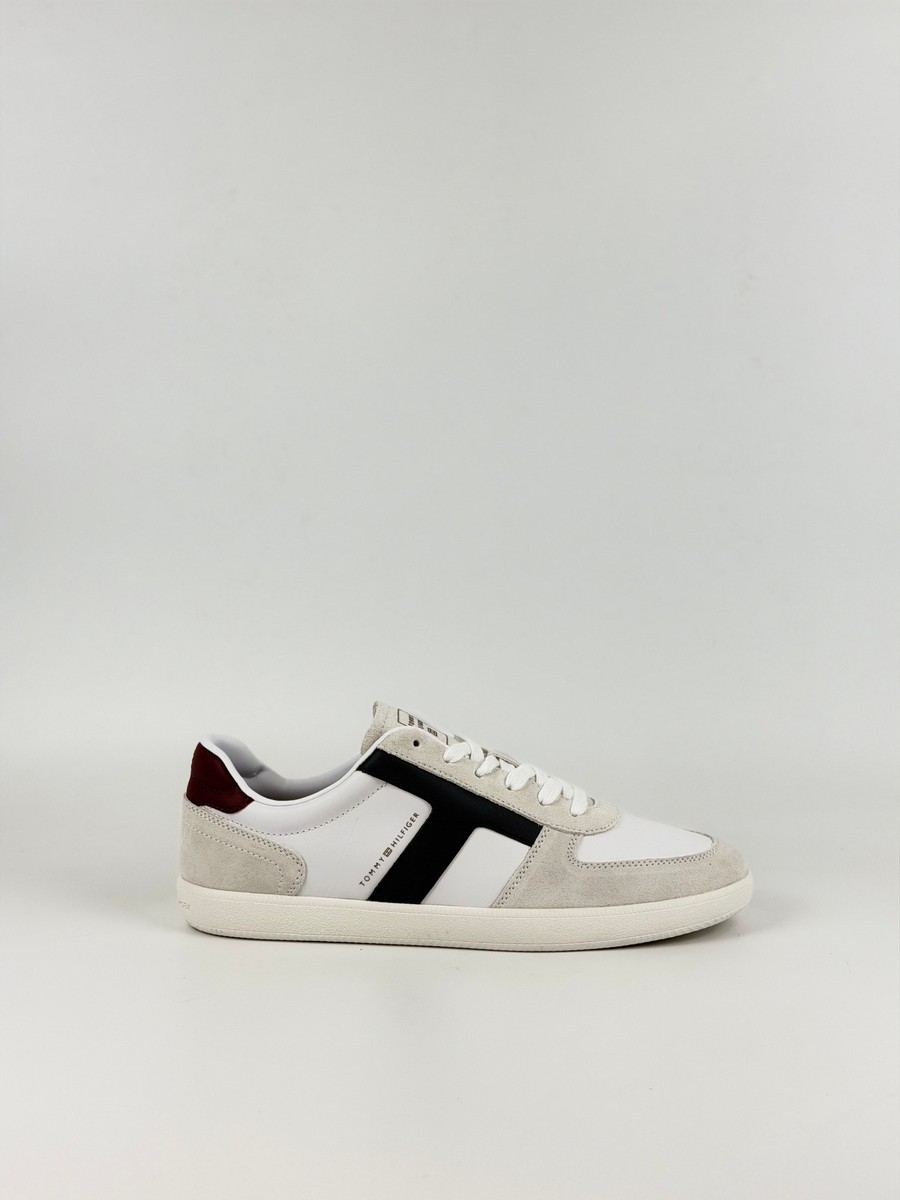 Ανδρικά Sneaker Tommy Hilfiger Th Tribeca Sneaker Mix FM0FM06068-YBS Ασπρο