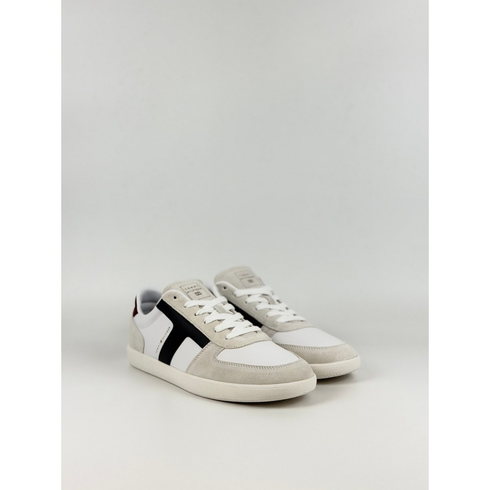 Ανδρικά Sneaker Tommy Hilfiger Th Tribeca Sneaker Mix FM0FM06068-YBS Ασπρο
