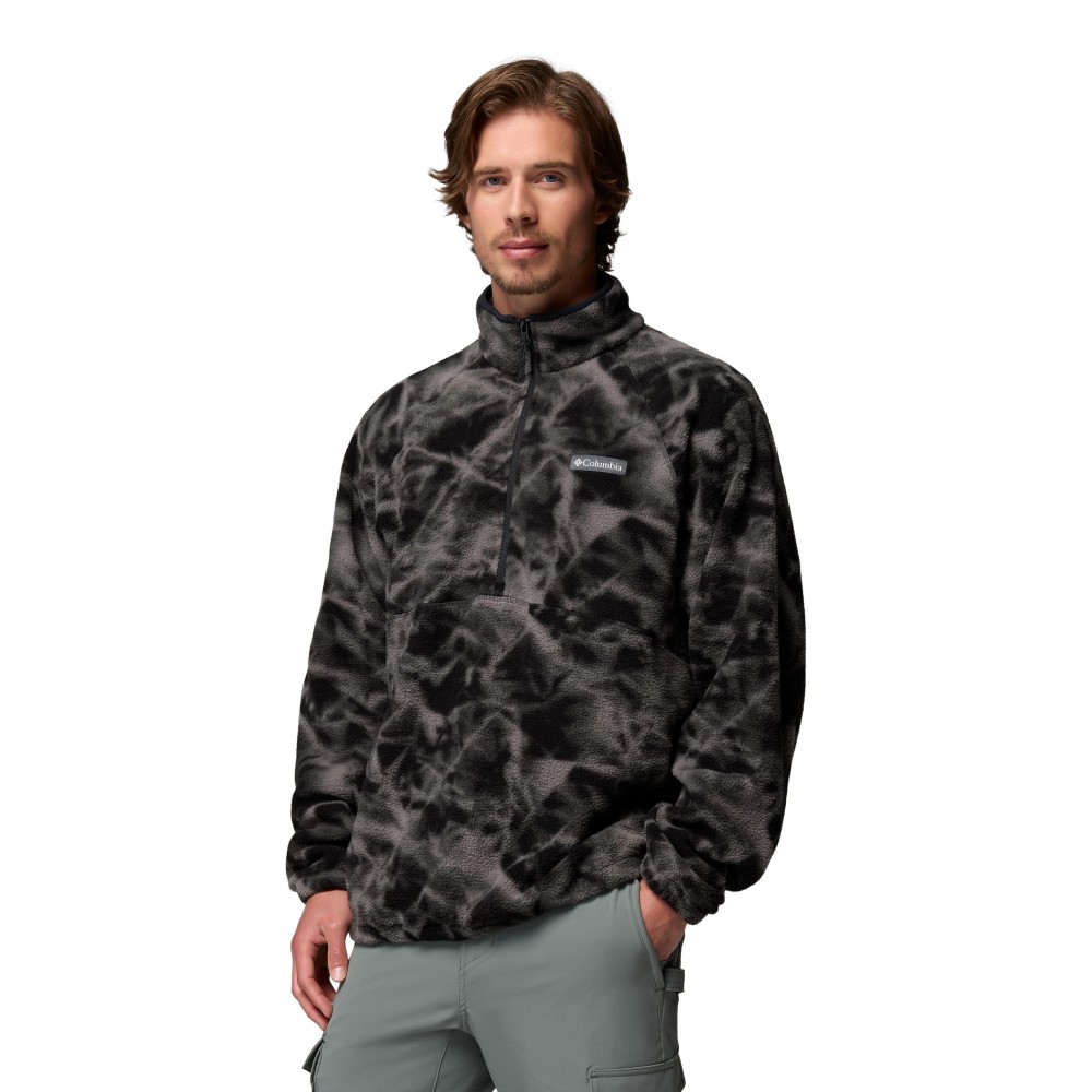 Ανδρική Μπλούζα Columbia Timber Crest™ MTR Fleece Printed HZ 2173561-010 Μαύρο